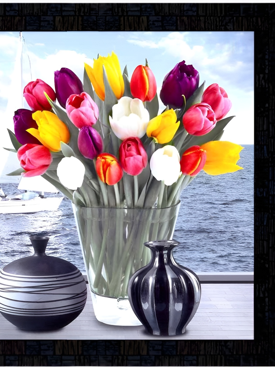 

PnF Black & White Paper Floral and Botanical Painting Wall Art