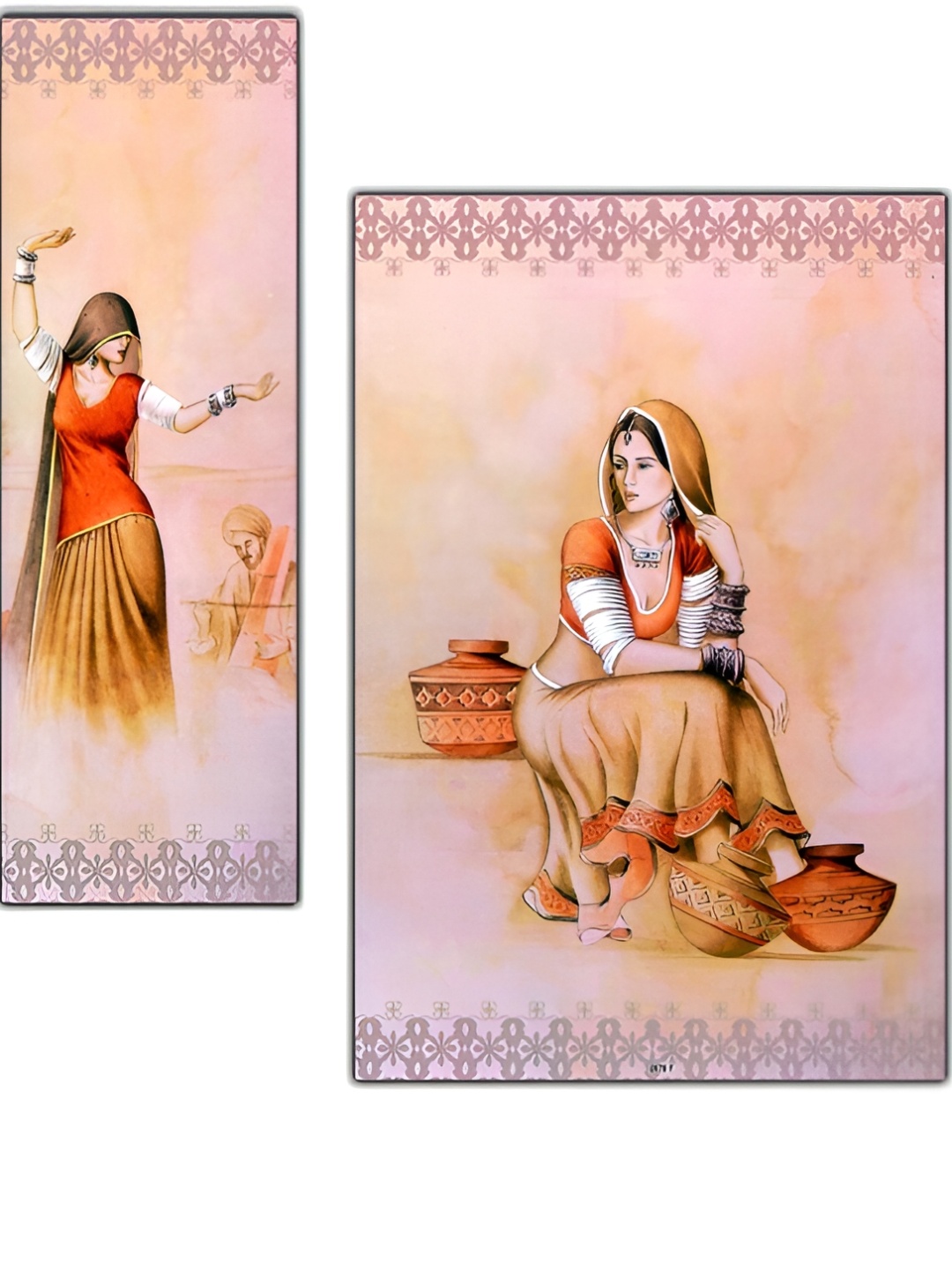 

PnF Beige & White 3 Piece Wooden Wall Painting