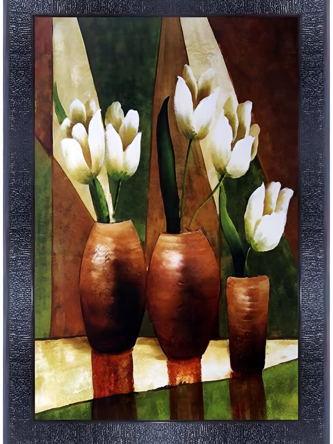 

PnF Black & Brown Wooden Floral and Botanical Wall Painting