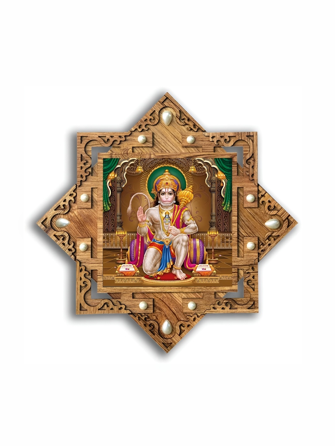 

PnF Brown & Green Religious Wooden Paintings Wall Art