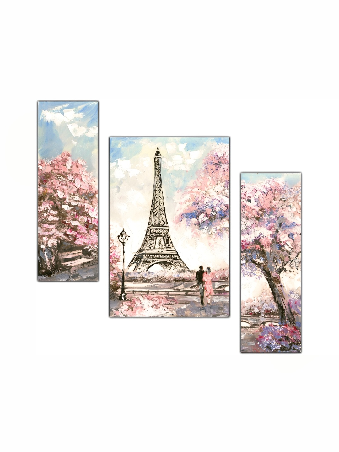 

PnF Blue & Brown 3 Pieces Wooden Floral and Botanical Painting Wall Arts