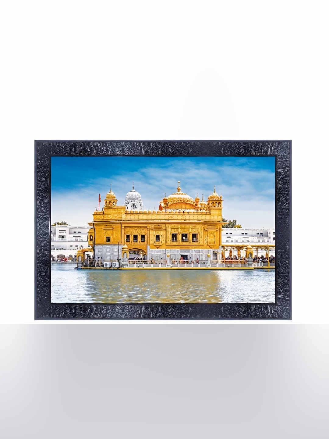 

PnF Black & Gold-Toned Wooden Religious Wall Painting