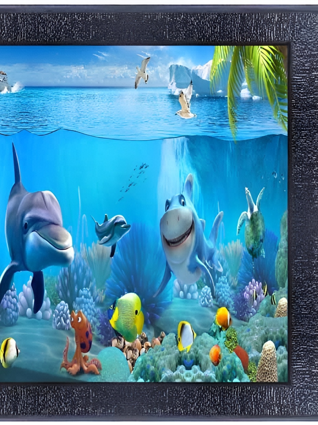 

PnF Black & Blue Wooden Birds and Animals Painting Wall Art