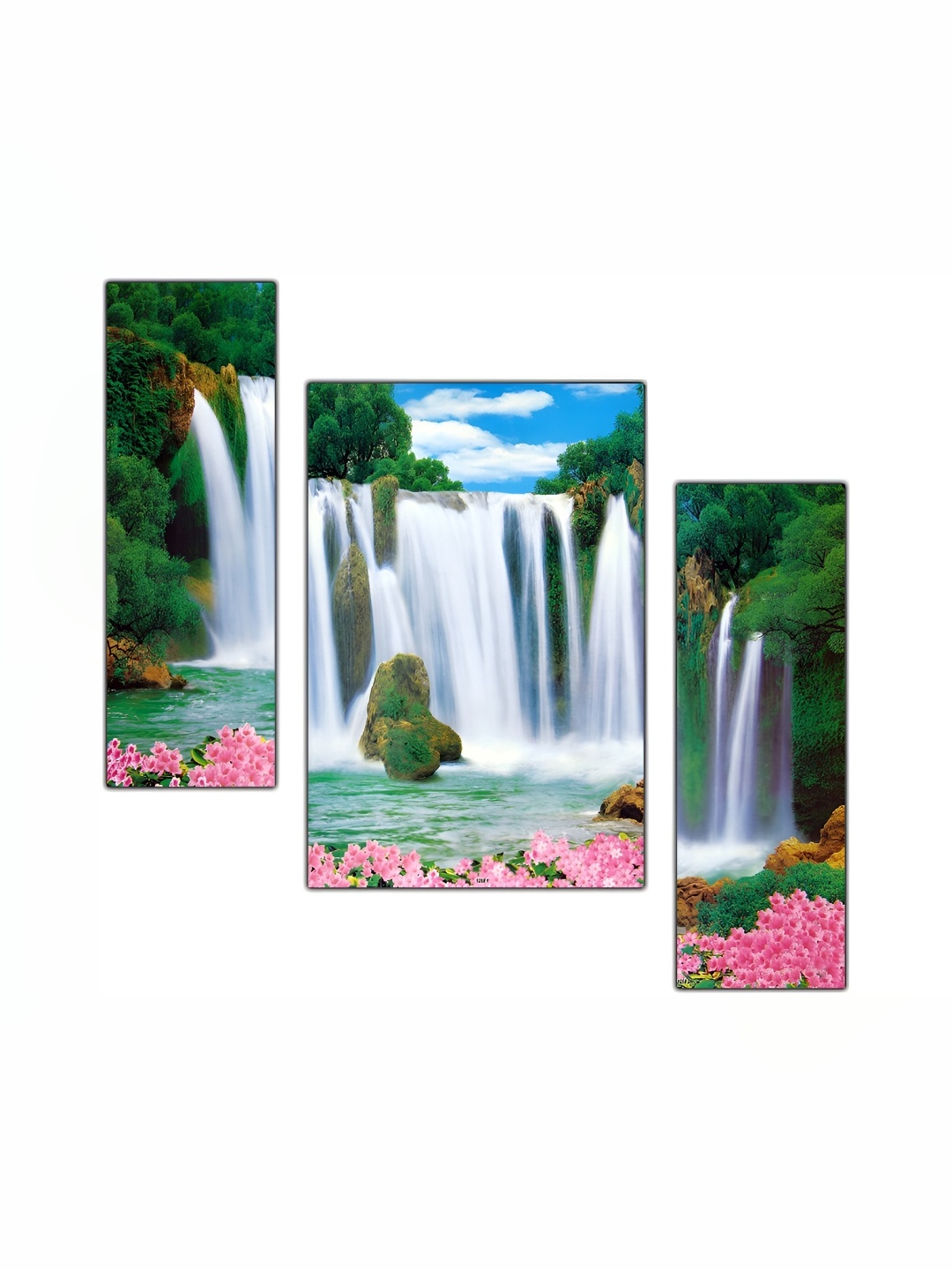 

PnF Green & White 3 Pieces Floral And Botanical Wall Arts