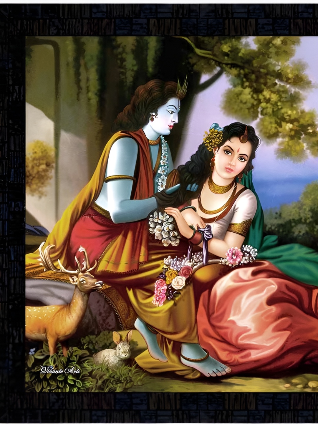 

PnF Black & Red Wooden Religious Painting Wall Art