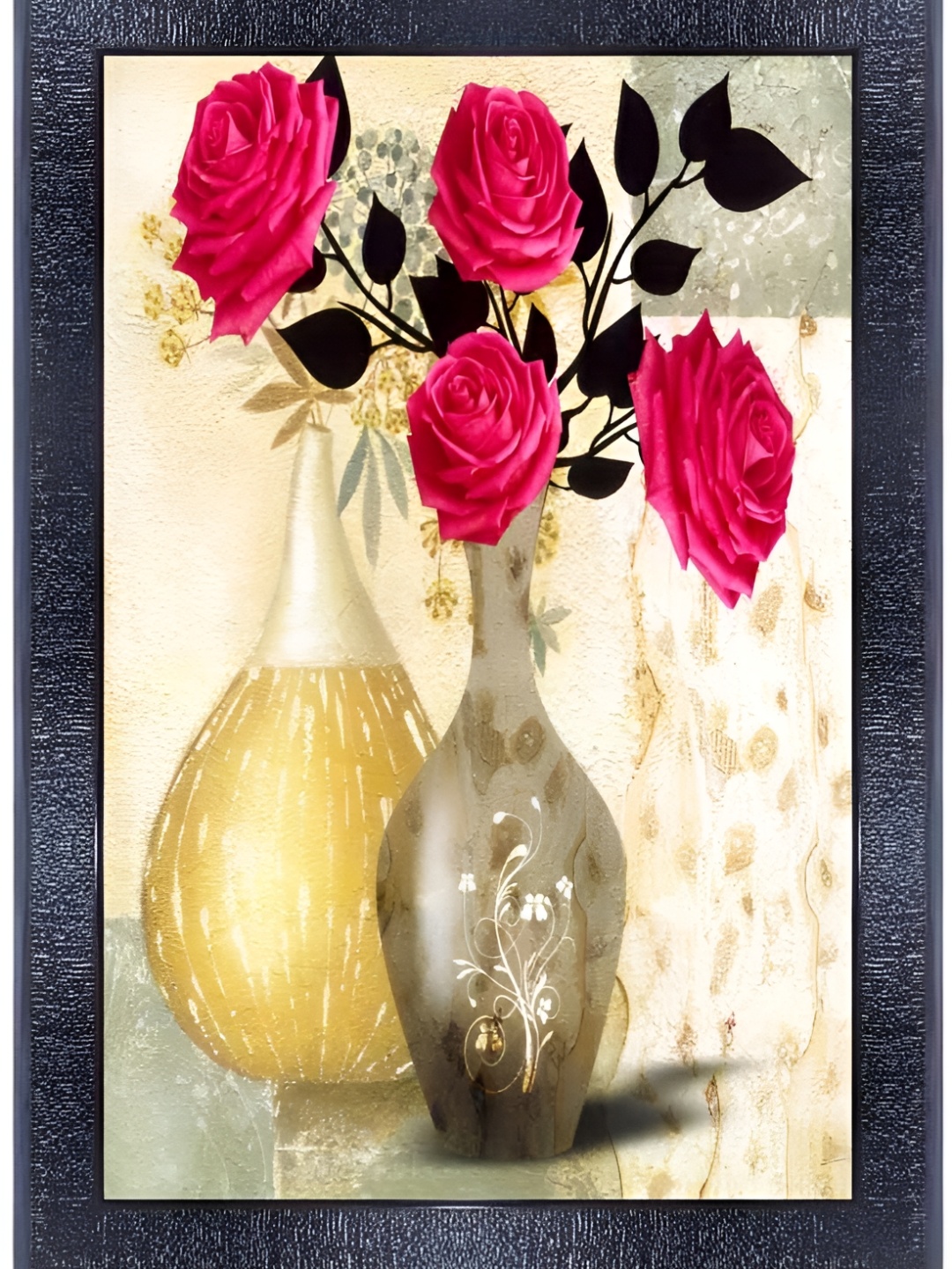 

PnF Black & Red Wooden Floral and Botanical Painting Wall Art