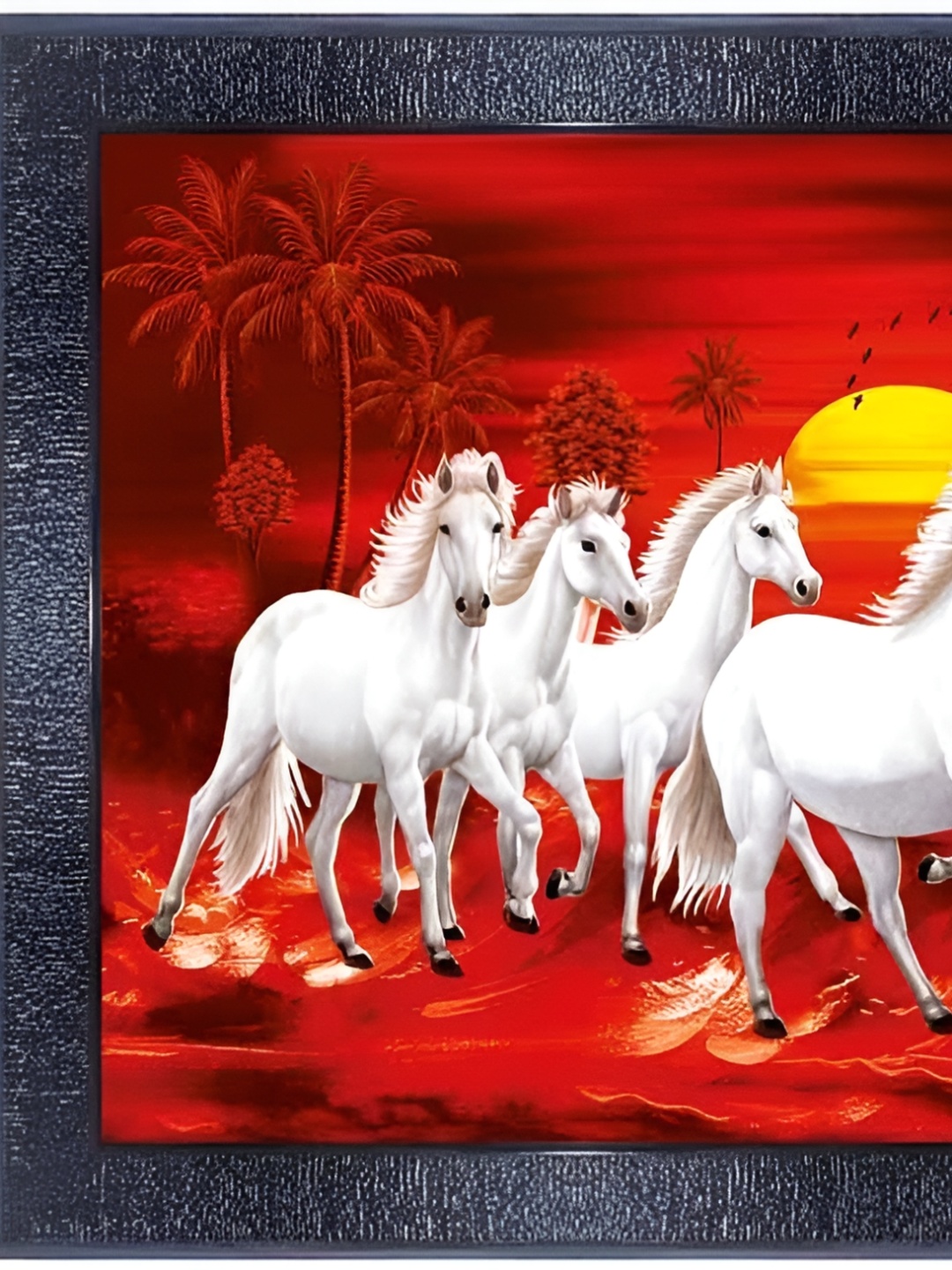 

PnF Black & White Glass Animals Wall Paintings