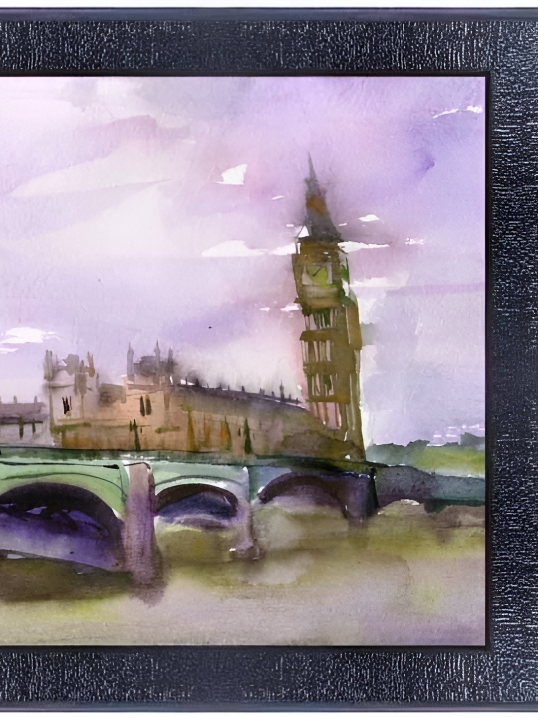 

PnF Black & Lavender Wooden Painting Wall Art