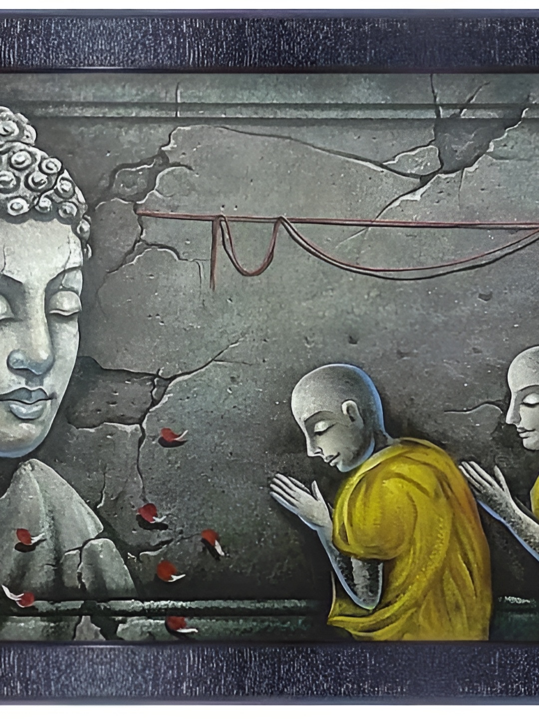 

PnF Black & Grey Printed Religious Wall Painting