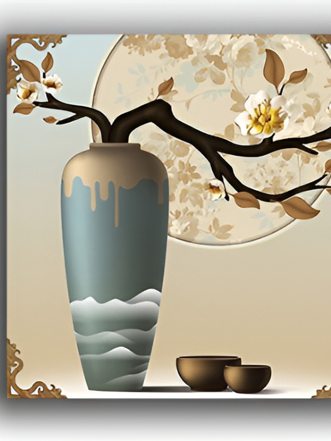 

PnF Beige & Green 3 Piece Wooden Floral and Botanical Wall Art