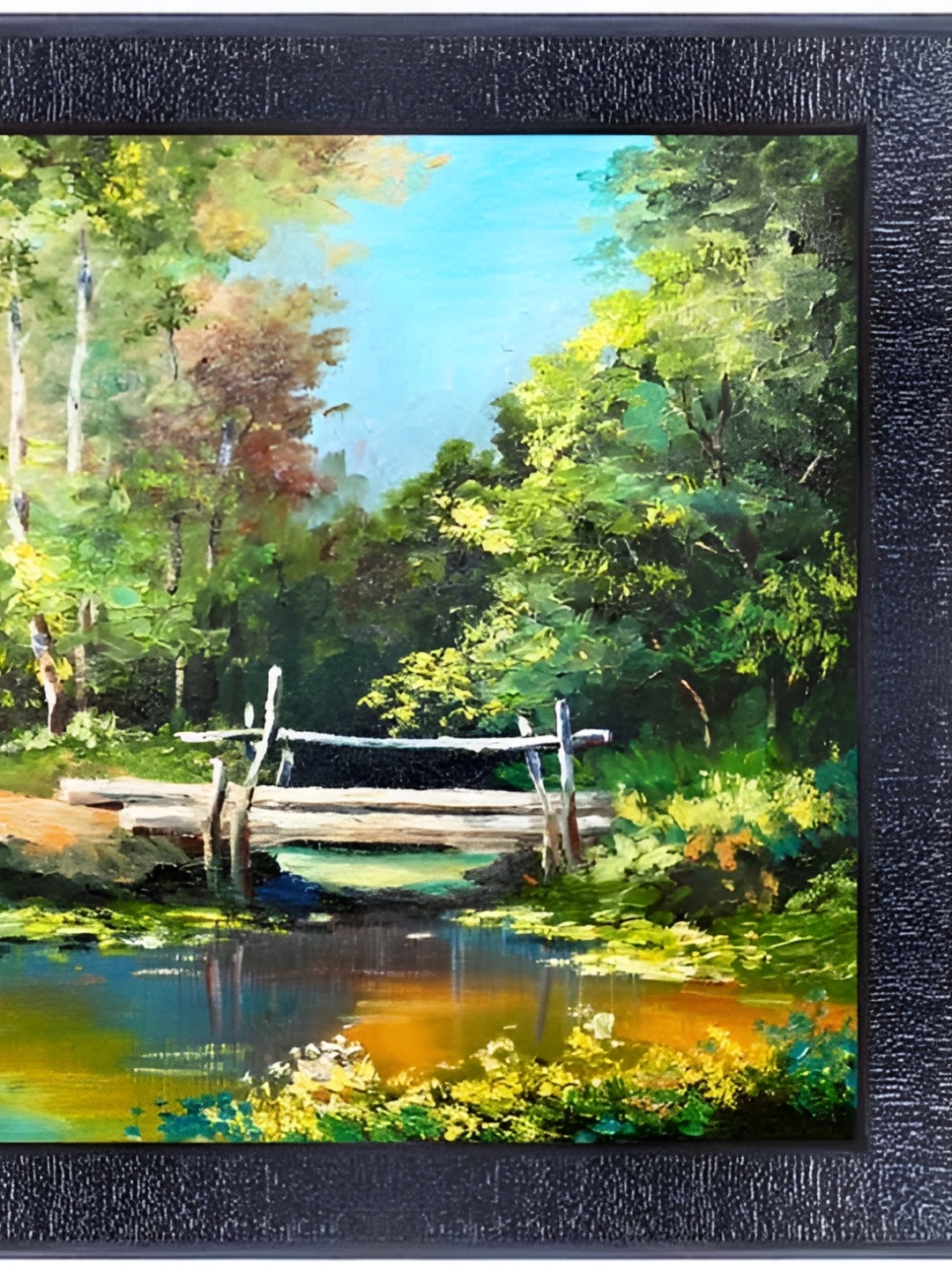 

PnF Black & Green Wooden Painting Wall Art