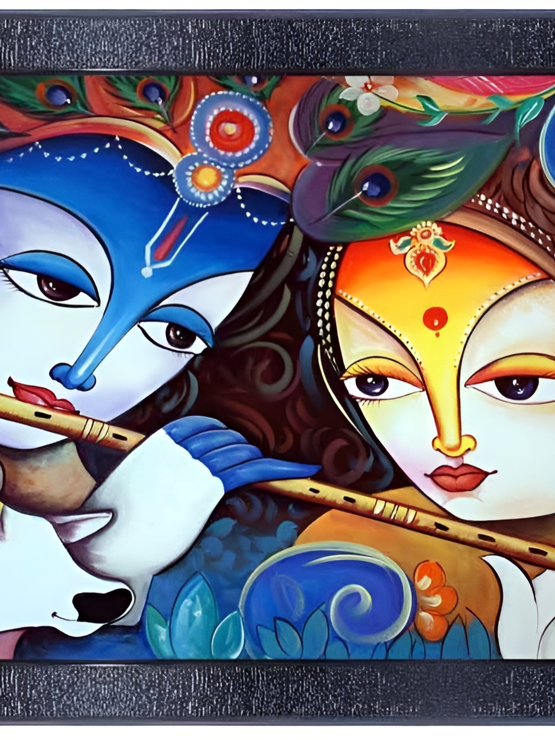 

PnF Black & Blue Religious Wooden Paintings Wall Art