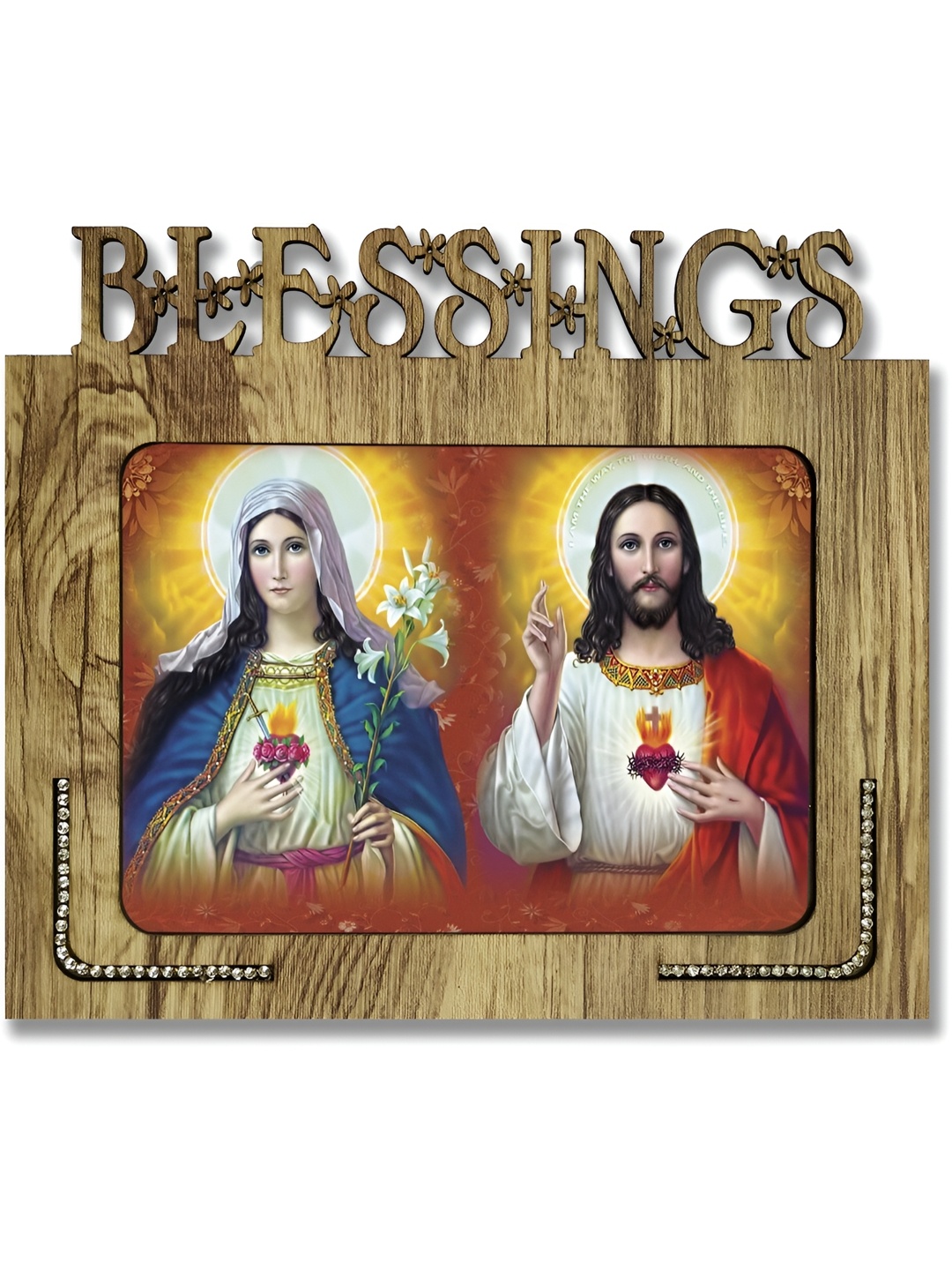 

PnF Brown Wood Religious Painting Wall Art