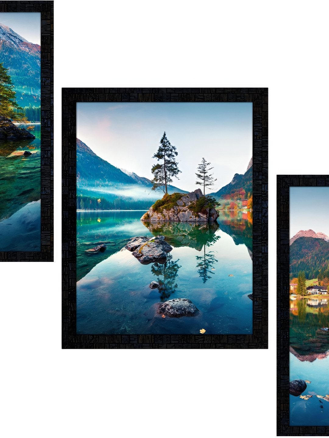 

PnF Blue & Green 3 Piece Paper Botanical Wall Paintings