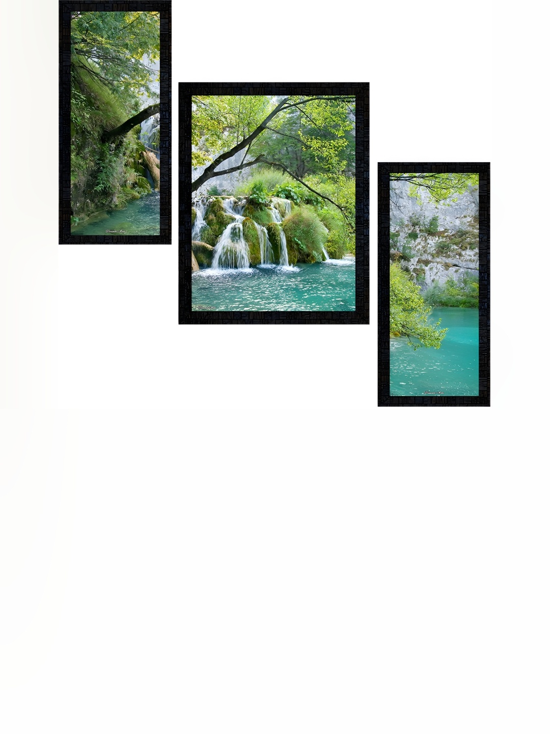 

PnF Blue & Green Paper Floral and Botanical Wall Painting