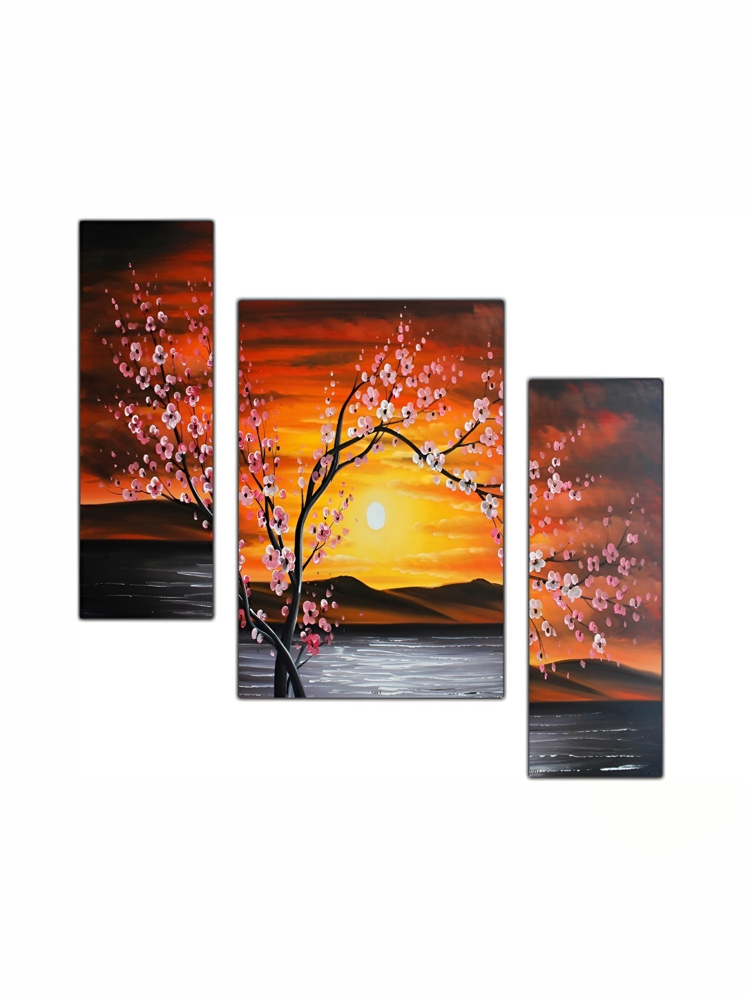 

PnF Grey & Yellow 3 Piece Wooden Floral and Botanical Wall Painting