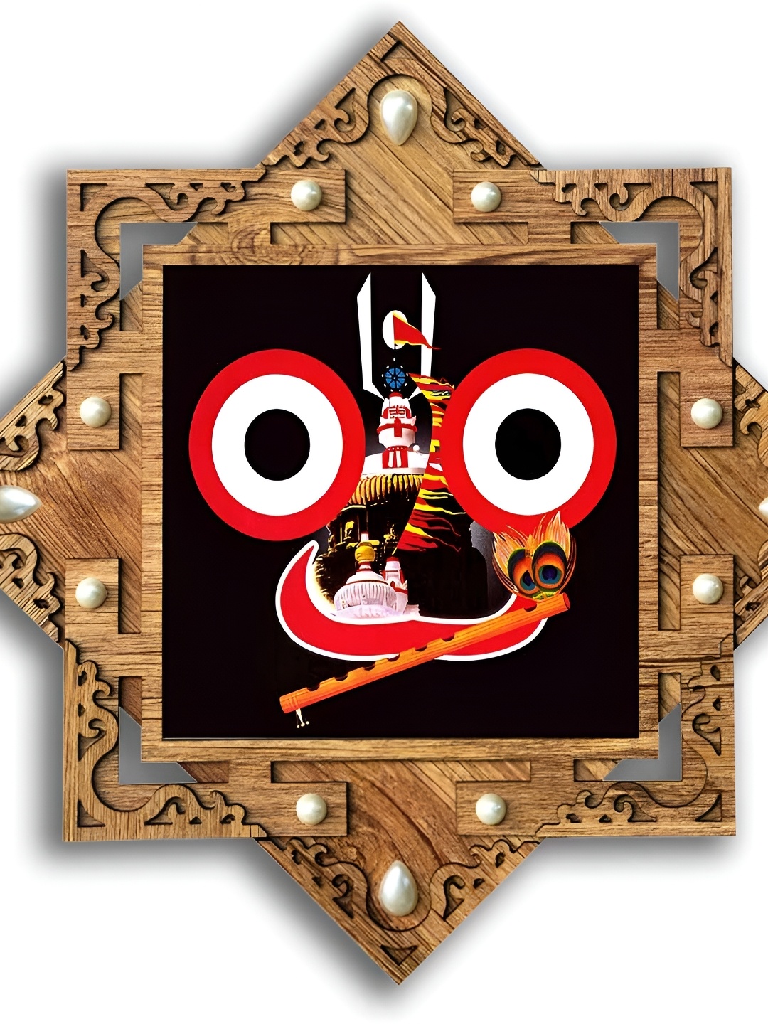 

PnF Brown & Black Wooden Religious Painting Wall Art