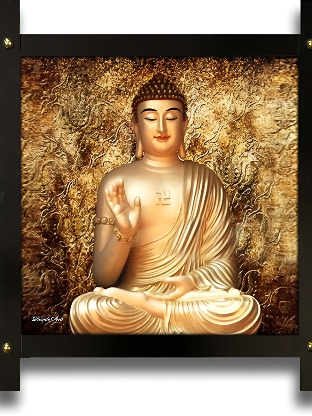 

PnF Brown & Black Wooden Religious Painting Wall Art