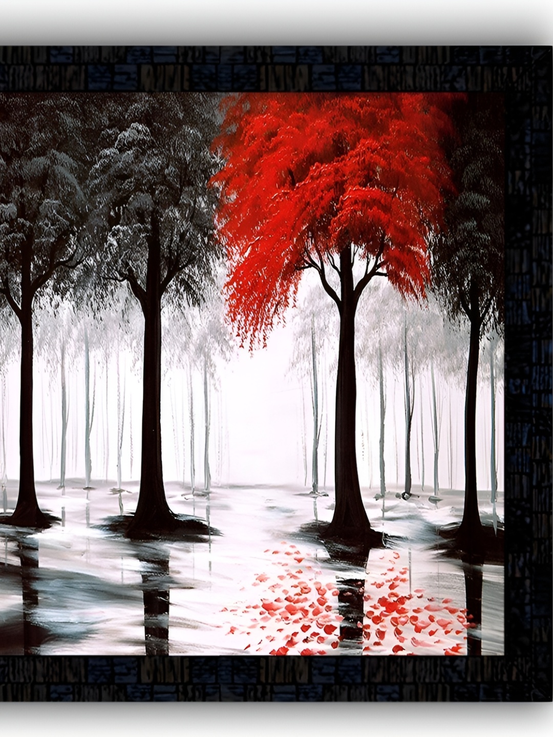 

PnF Black & Red Paper Floral and Botanical Wall Painting