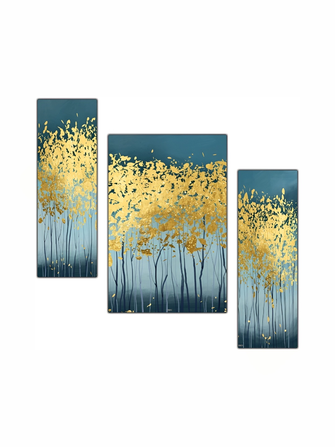 

PnF Blue & Beige 3 Pieces Abstract Wall Arts