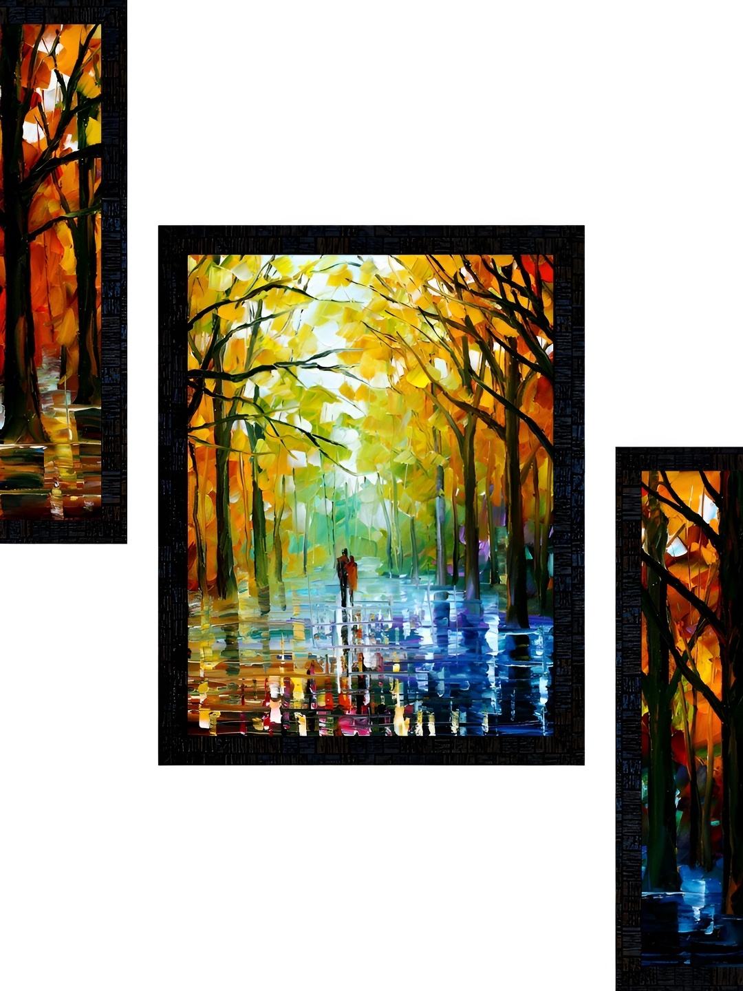 

PnF Charcoal & Green 3 Piece Wooden Floral and Botanical Wall Art