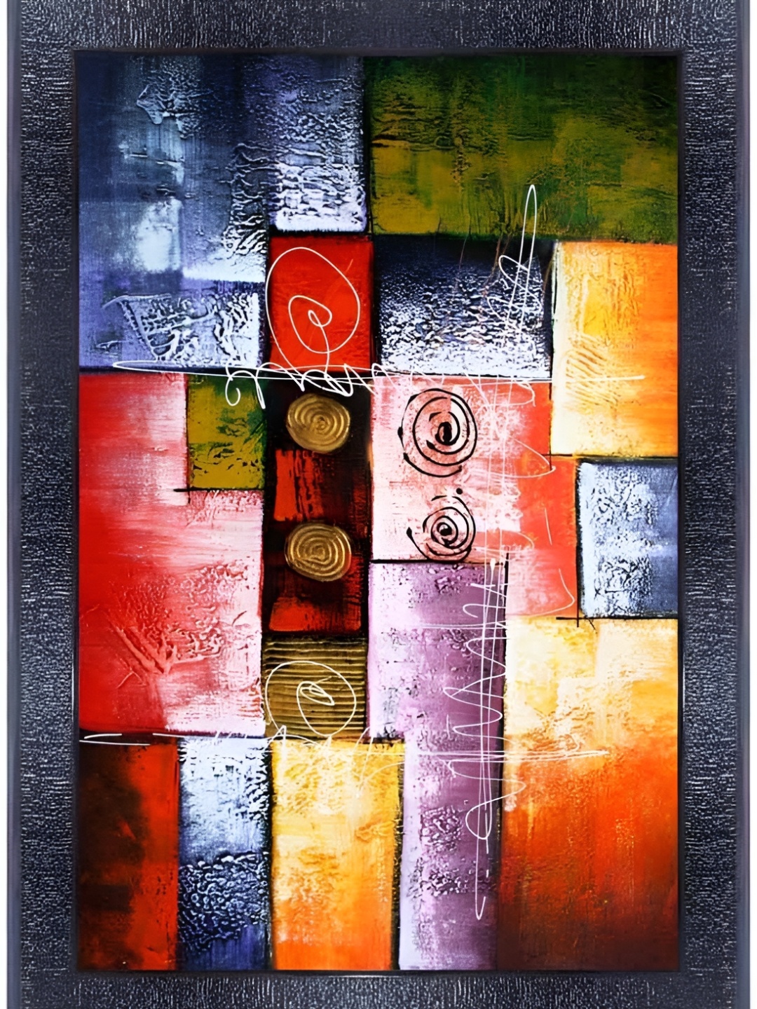 

PnF Black & Red Abstract Wooden Paintings Wall Art