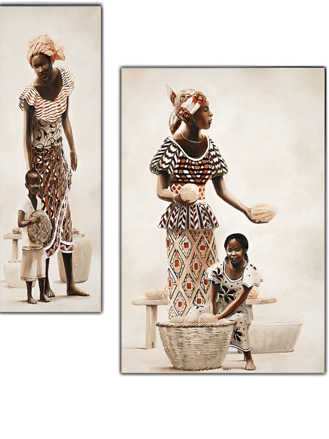 

PnF Beige & Black 3 Pieces Wooden Painting Wall Art