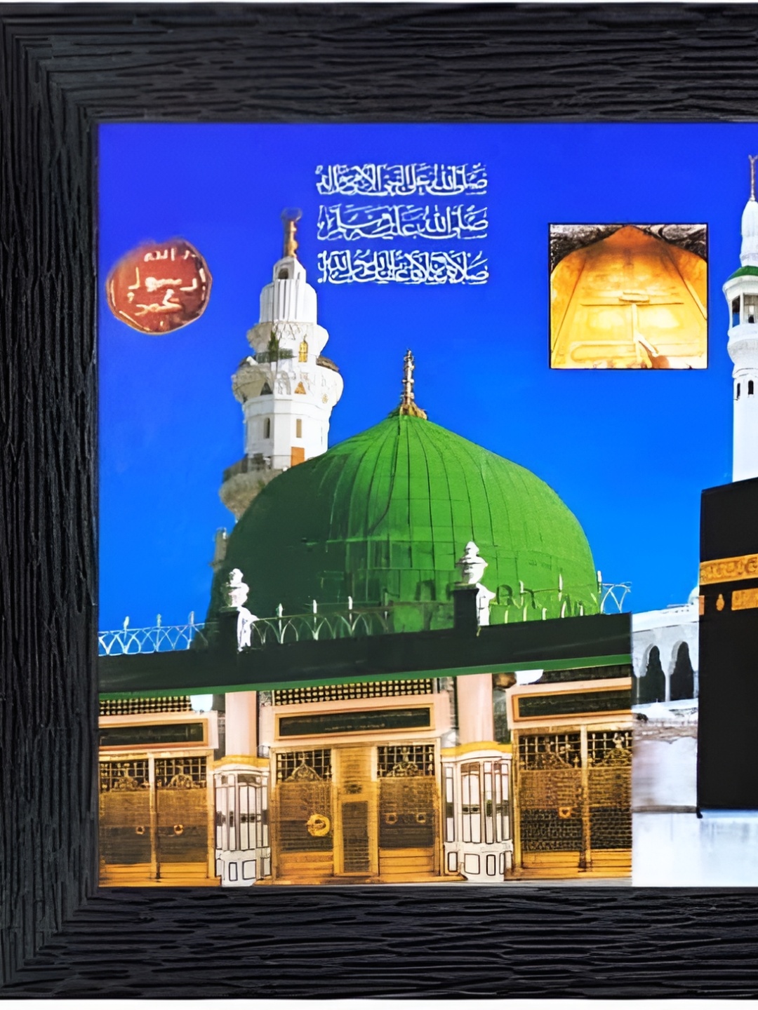 

PnF Black & Blue Religious Wooden Painting Wall Art