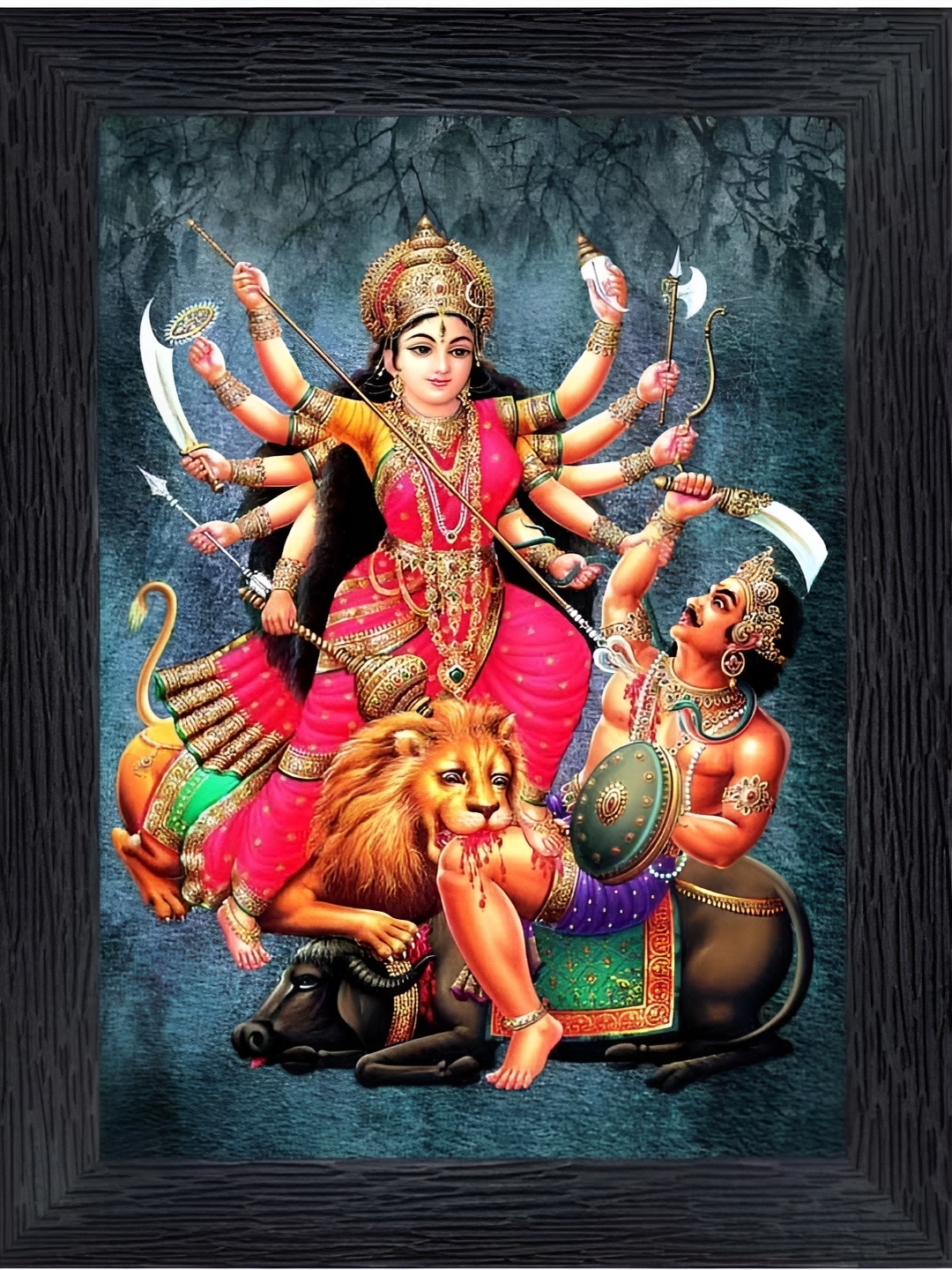 

PnF Black & Pink Wooden Religious Wall Painting