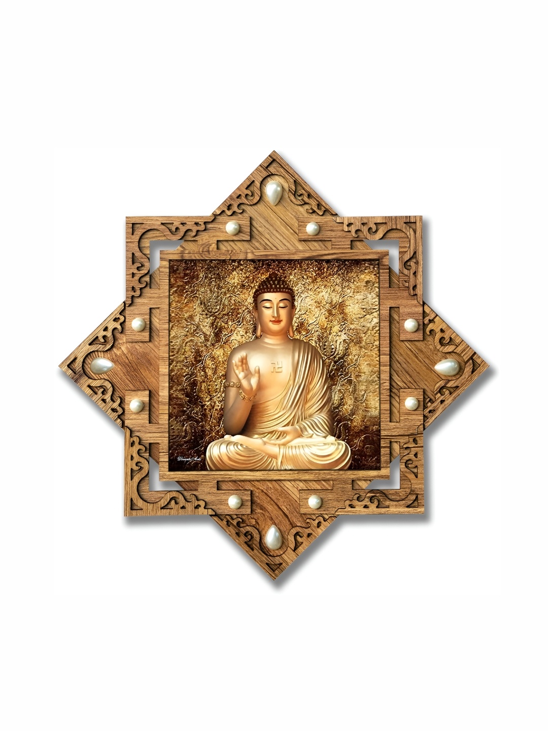 

PnF Brown & White Wooden Religious Wall Art