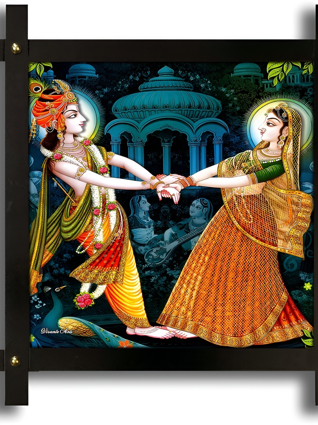 

PnF Black & Blue Wooden Religious Painting Wall Art