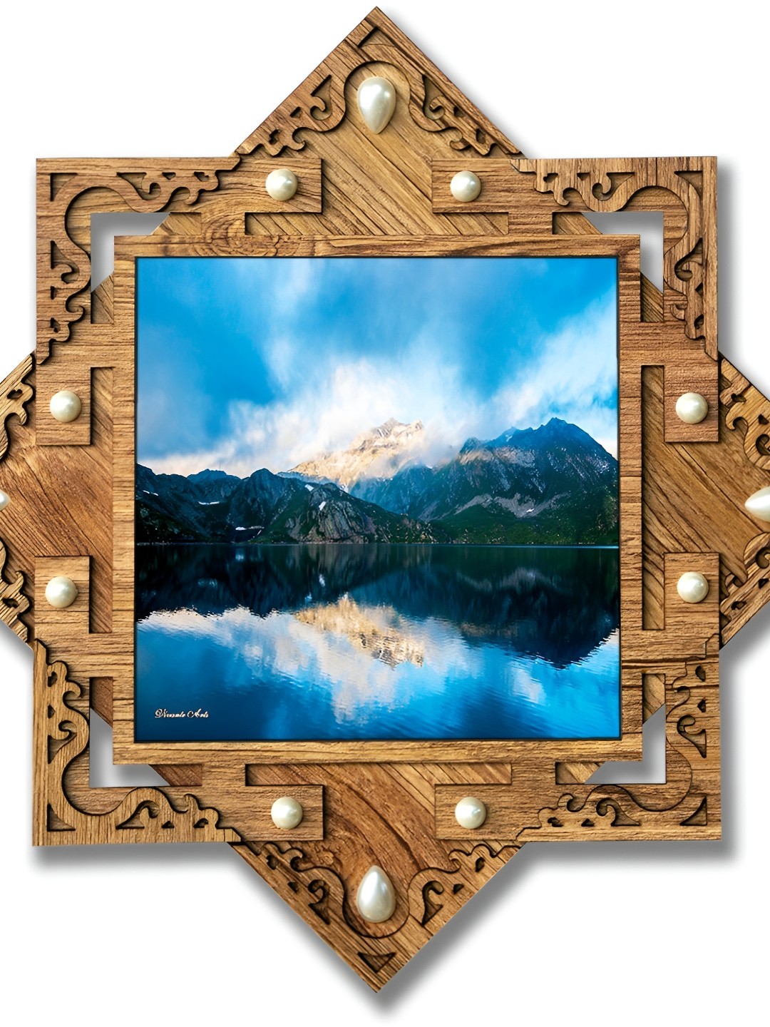 

PnF Beige & Blue Wooden Wall Art