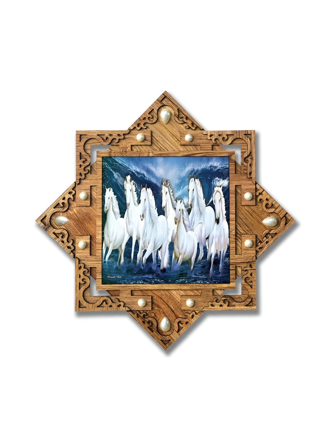 

PnF Brown & White Wooden Horses Wall Art
