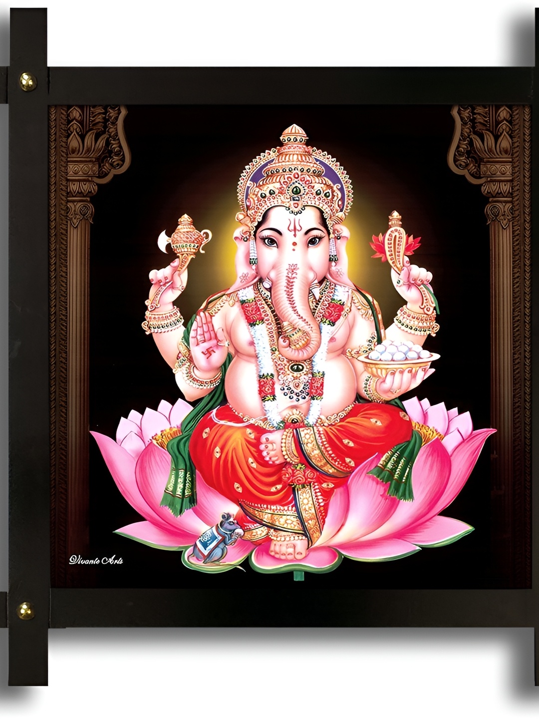 

PnF Black & Red Religious Wooden Paintings Wall Art