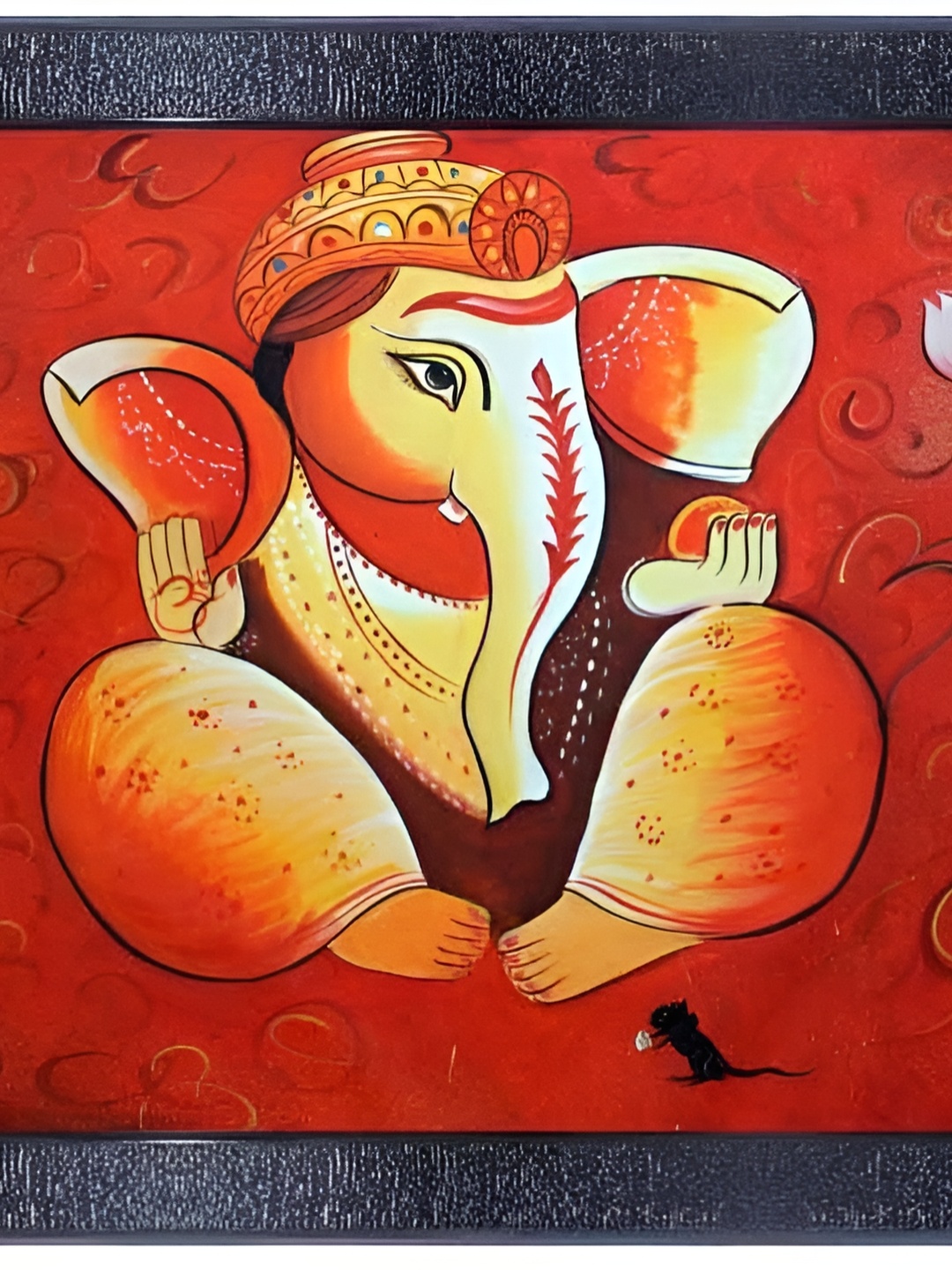 

PnF Black & Red Wooden Religious Wall Paintings