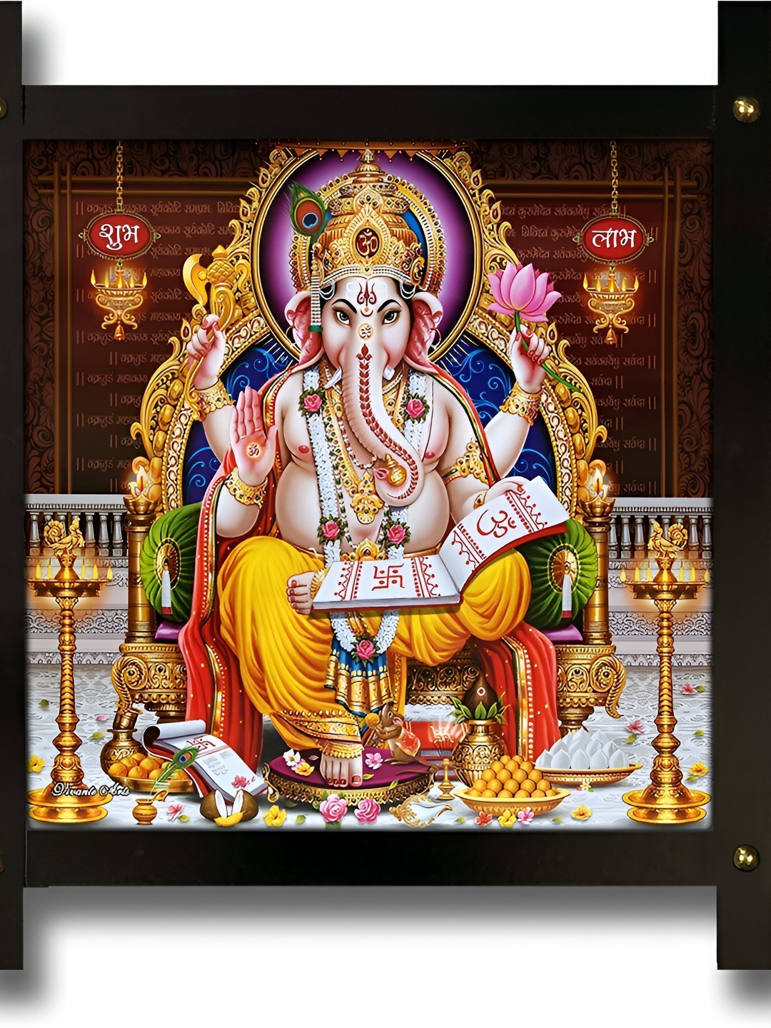 

PnF Brown & Yellow Religious Wooden Painting Wall Art