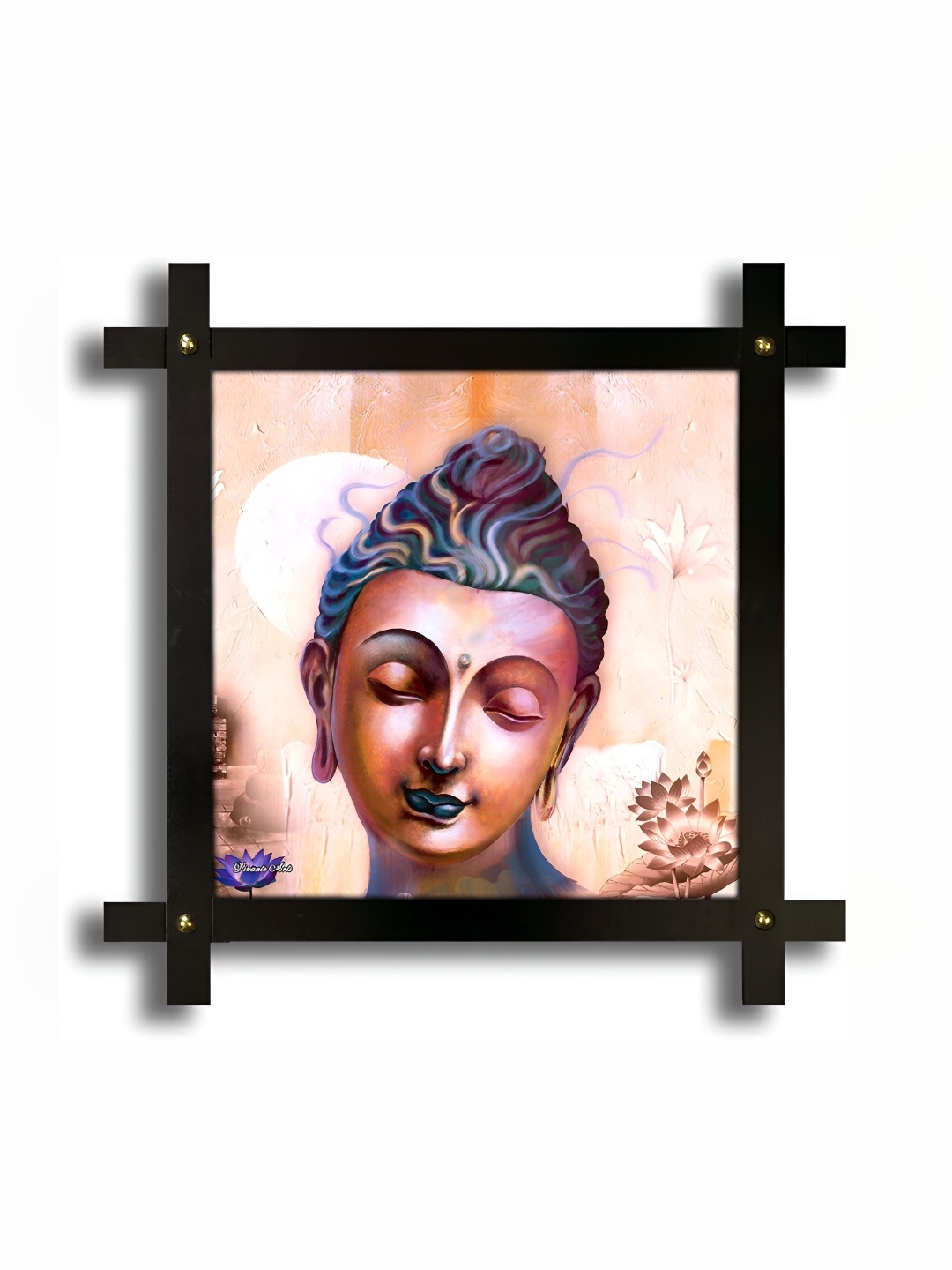 

PnF Beige & Blue Wood Painting Wall Art
