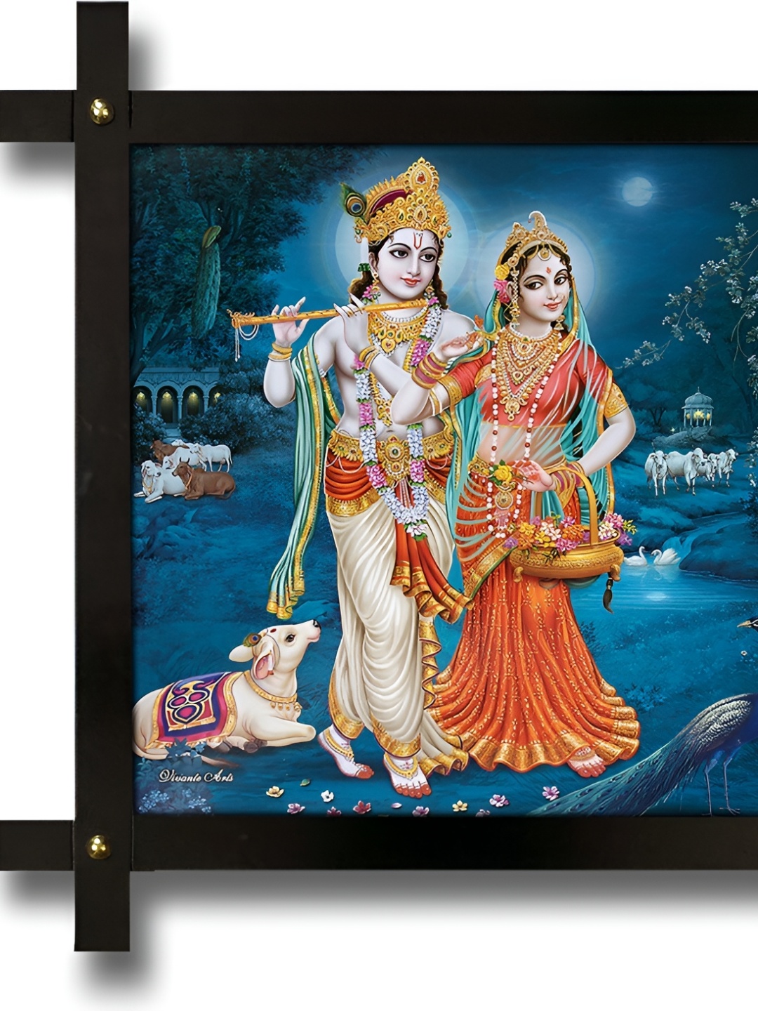

PnF Black & Red Wooden Religious Wall Painting