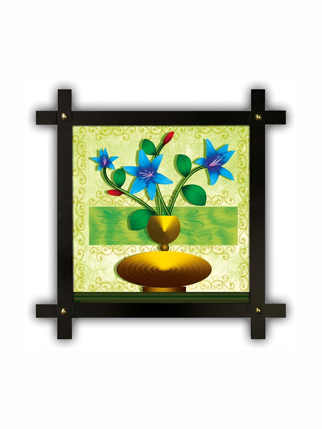 

PnF Black & Blue Wooden Floral and Botanical Wall Art