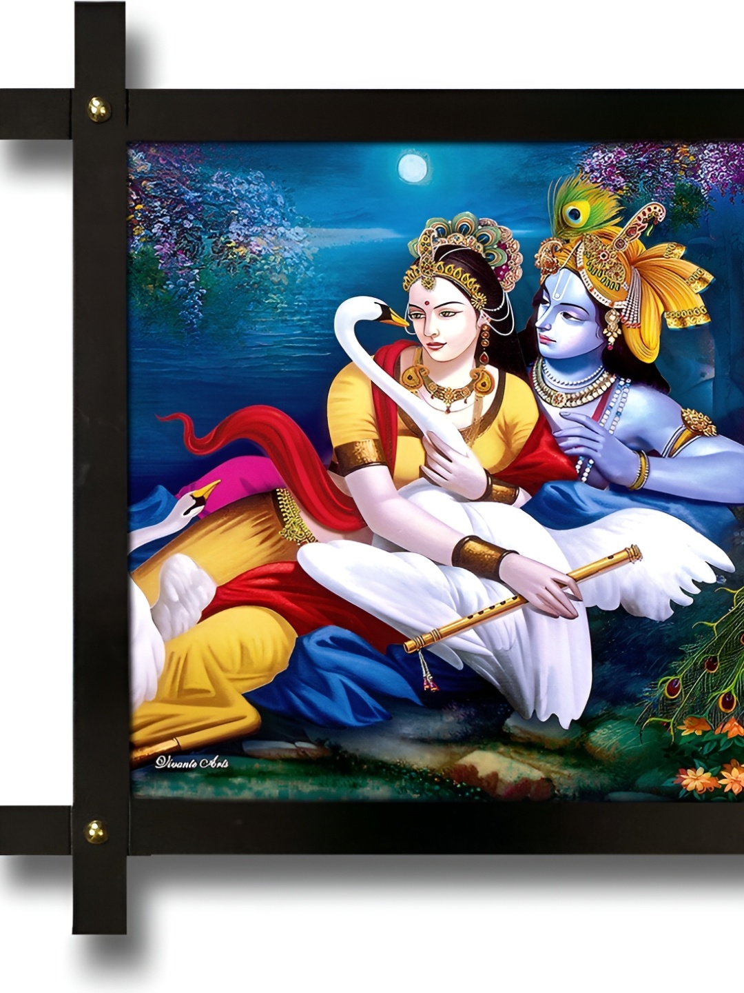 

PnF Blue & White Wooden Religious Wall Painting