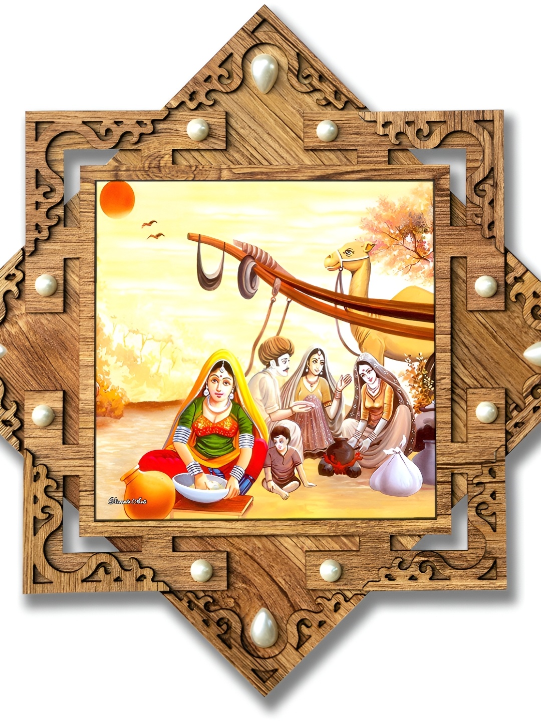 

PnF Brown & Yellow Wooden Painting Wall Art