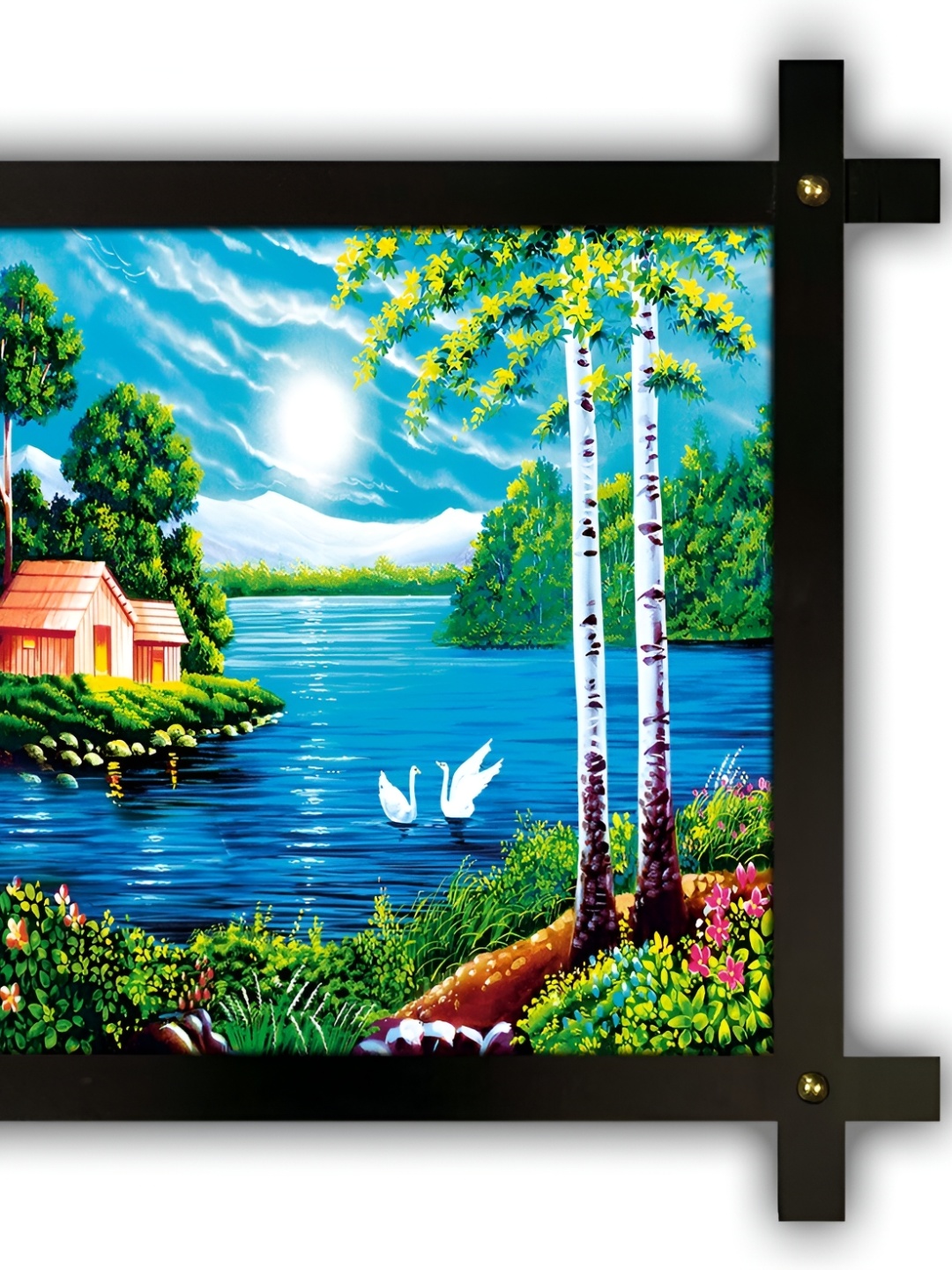 

PnF Blue & Green Wooden Painting Wall Art
