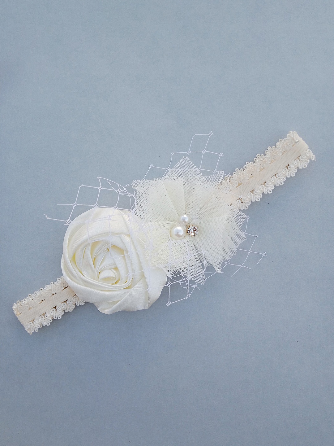 

BAESD Infant Girls Lace Net Hairband, Cream