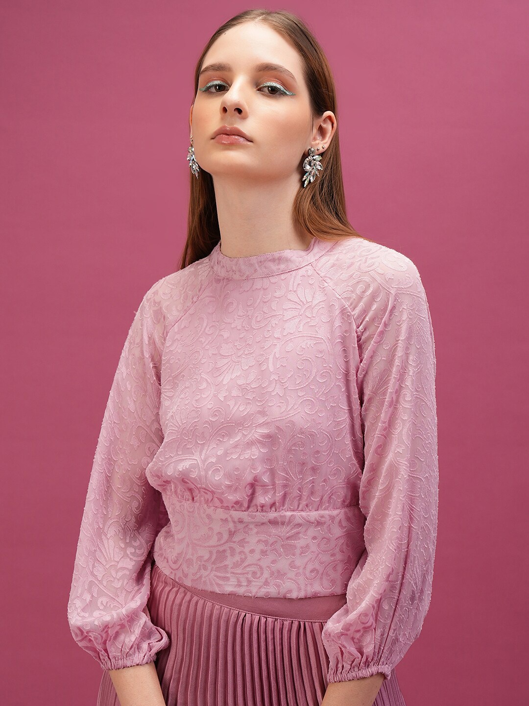 

Tokyo Talkies Floral Crop Top, Pink