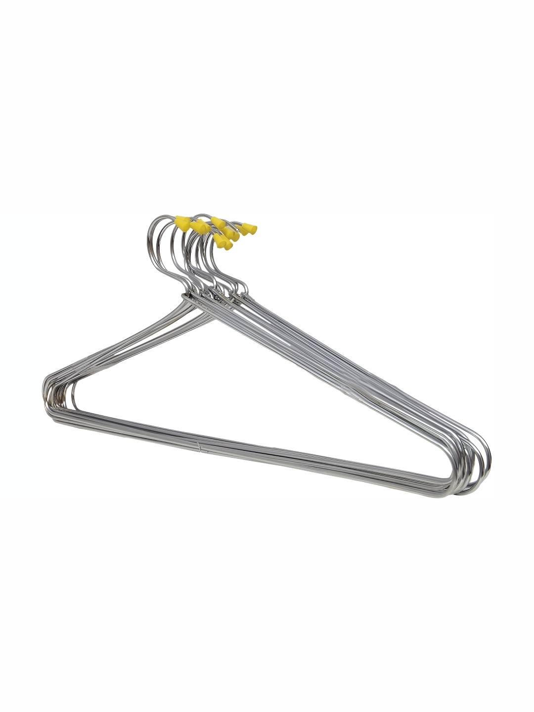 

SINAL 12 Pieces Yellow Steel Cloth Hanger, Silver