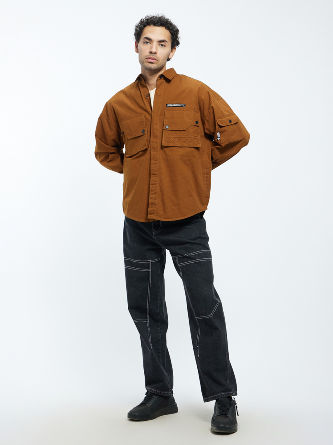 

Urban Monkey Unisex Opaque Casual Shirt, Tan