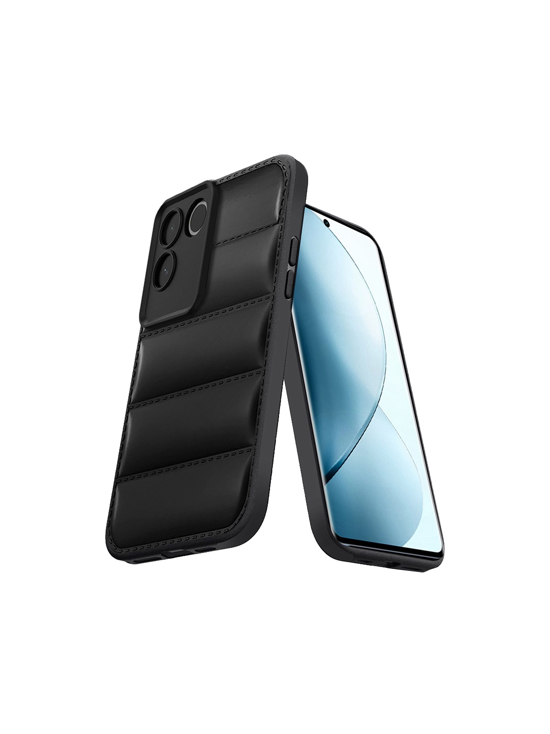 

Karwan Puffer Edition Vivo T2 Pro Back Case, Black