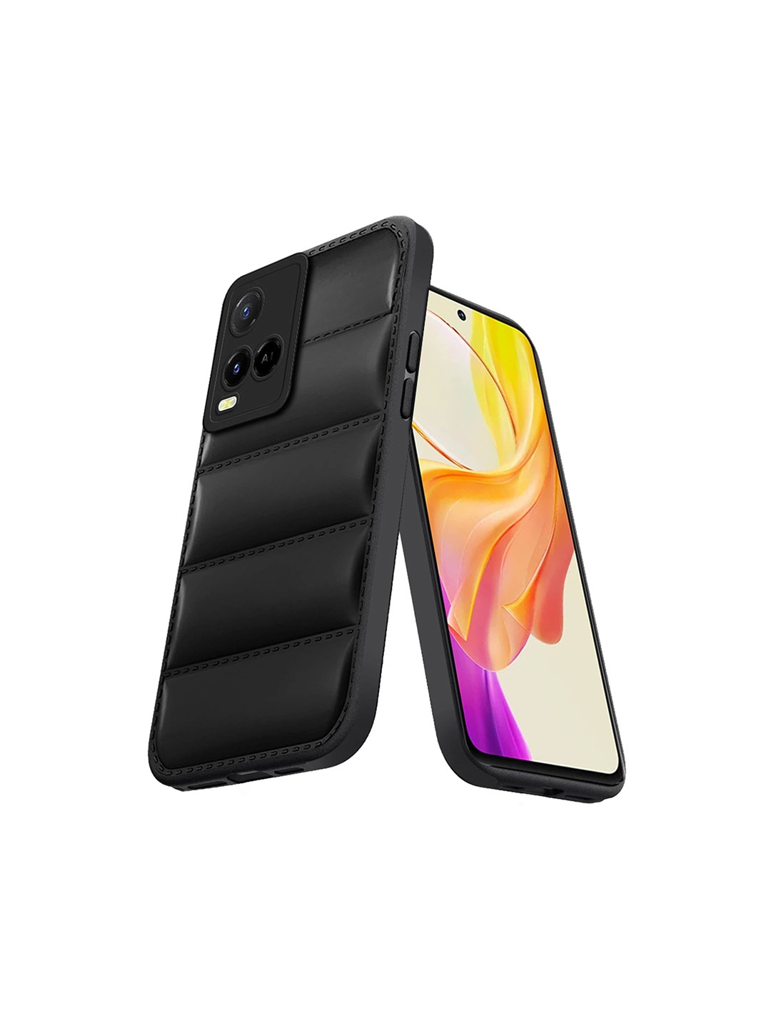 

Karwan Puffer Edition Vivo Y21 Mobile Back Case, Black