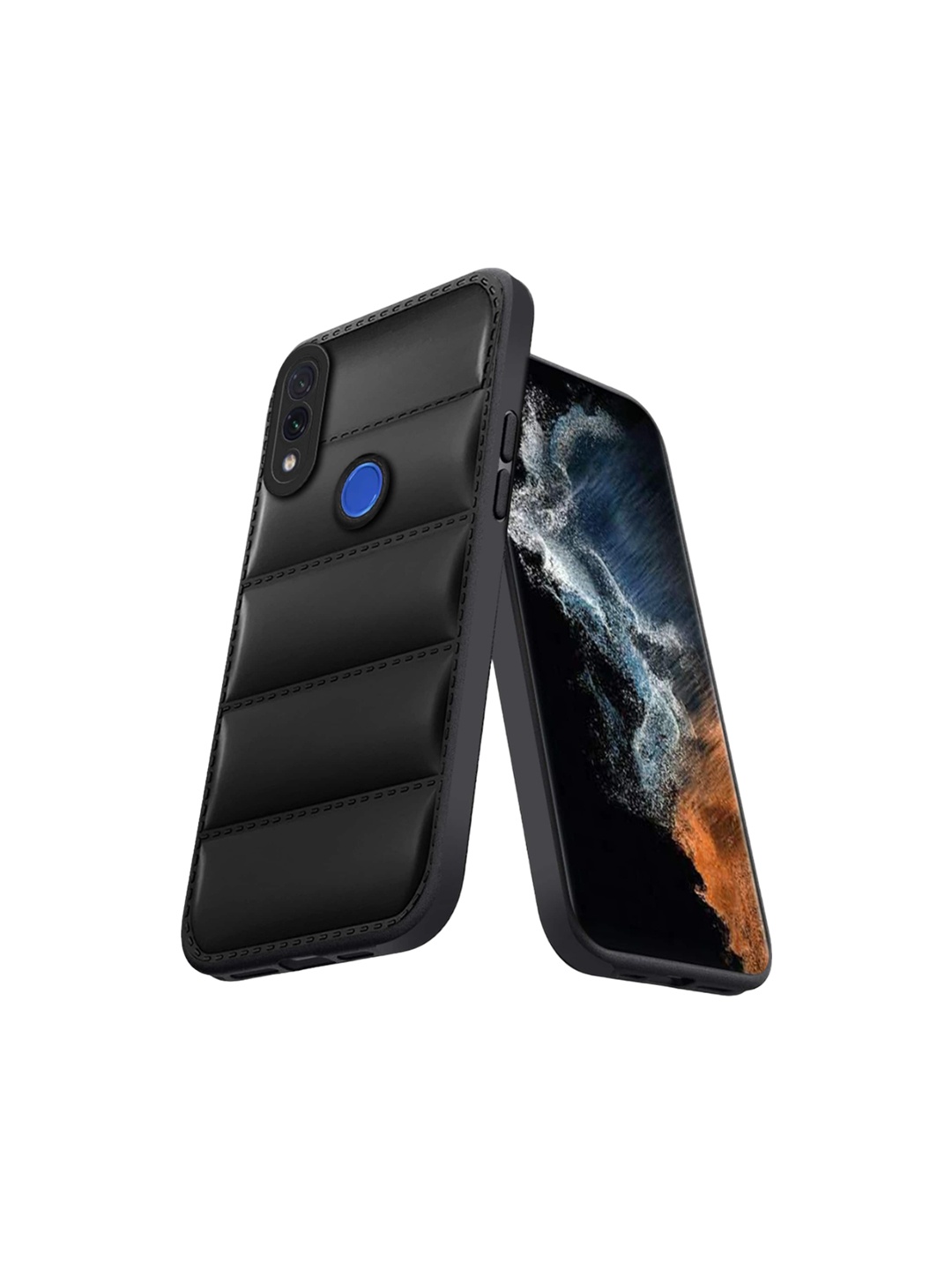 

Karwan Redmi Note 7 Pro Silicone Mobile Back Case, Black