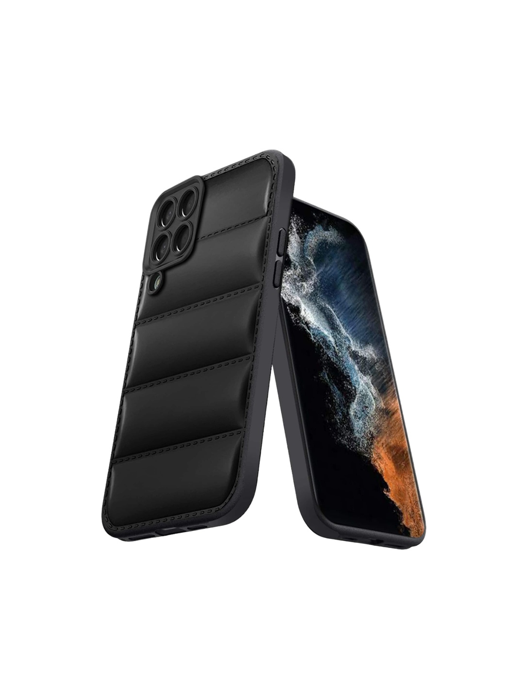 

Karwan Puffer Edition Samsung Galaxy A22 4G Mobile Back Case, Black